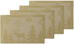 GOLD XMAS PLACEMAT REINDEER