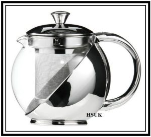 500ML STAINLESS STEEL AND GLASS TEAPOT W/INFUSER