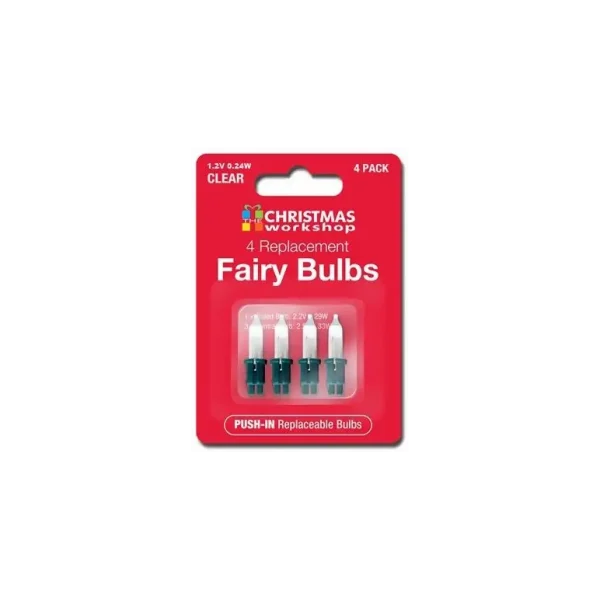 4 REPLACEMENT FAIRY LIGHT BULBS CLEAR ** ASSORTED VOLTAGE**