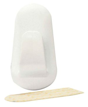 REMOVEABLE ADHESIVE PLASTIC HOOKS 108 X 55 MM