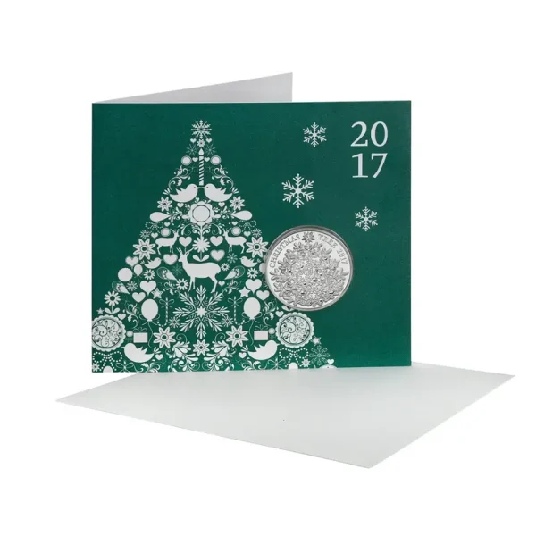 THE CHRISTMAS TREE 2017 UK ?5 BRILLIANT UNCIRCULATED COIN