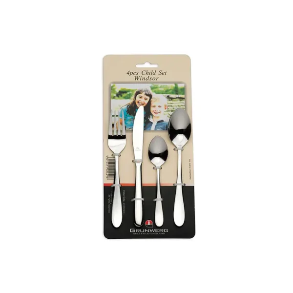 GRUNWERG 4 PCS CHILD CUTLERY SET WINDSOR