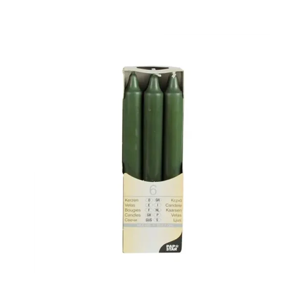 TABLE CANDLES DARK GREEN 2.15CM.19.6CM