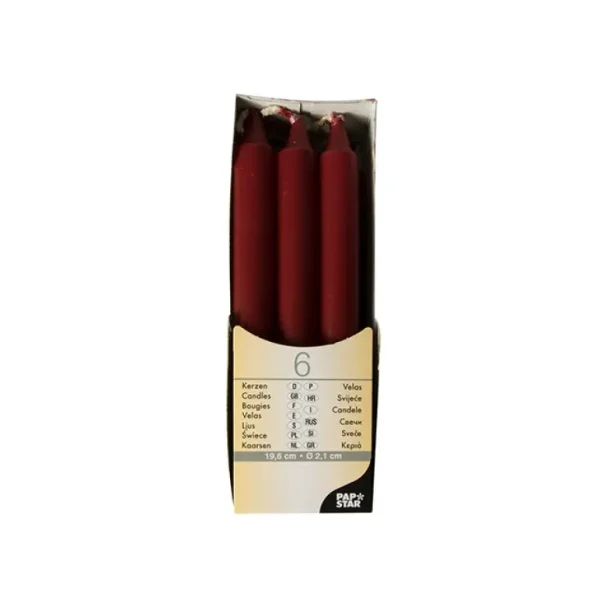 TABLE CANDLES 2.15CM.19.6CM BORDEAUX