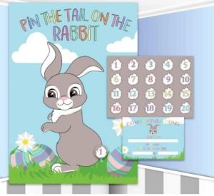 PIN THE TAIL ON THE BUNNY EASTER PARTY GAME