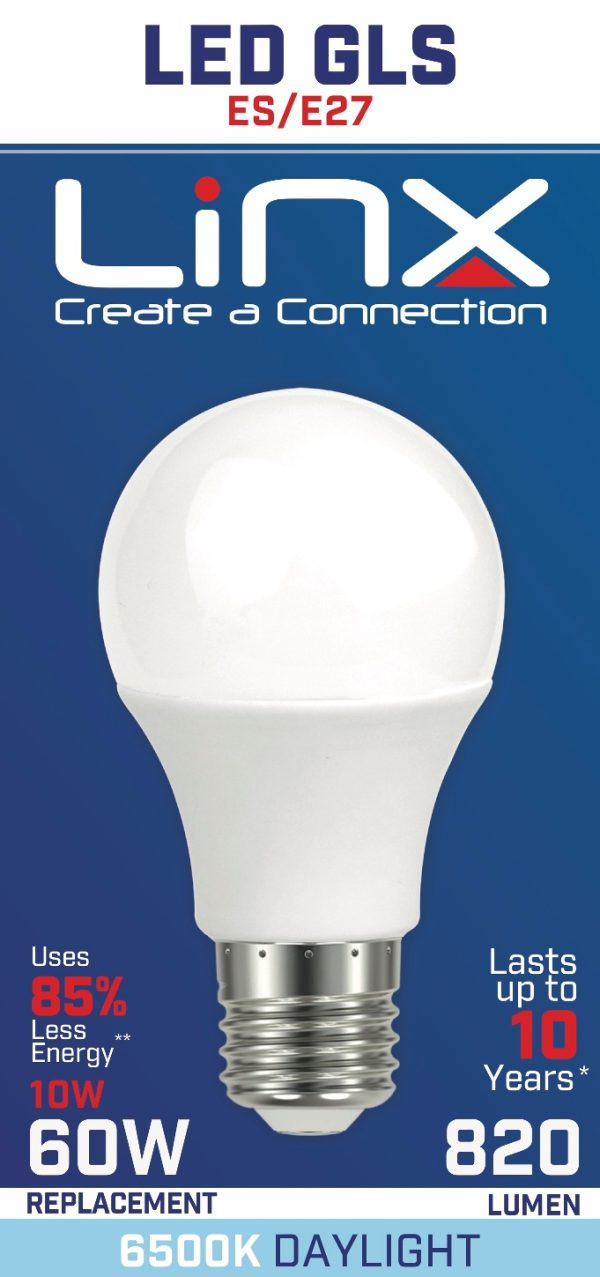 A60 GLS OPAL E27 220-240V 10W 820LMS 6500K LED BULB