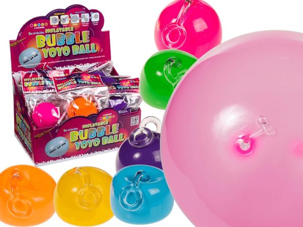 ASSORTED INFLATABLE BUBBLE YOYO BALL