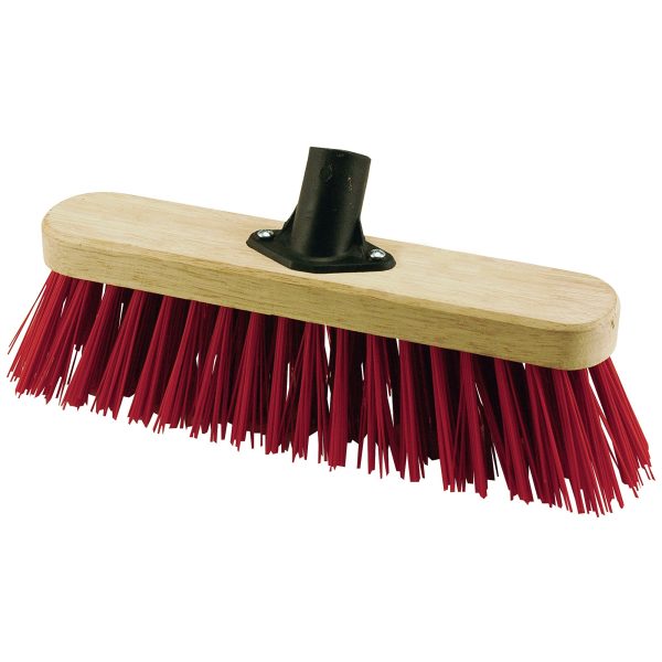 ELLIOTT FSC BROOM HEAD WITH STIFF FIBRES RED HEAD ONLY