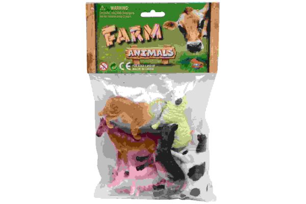 6 PCS FARM ANIMALS IN PVC BAG