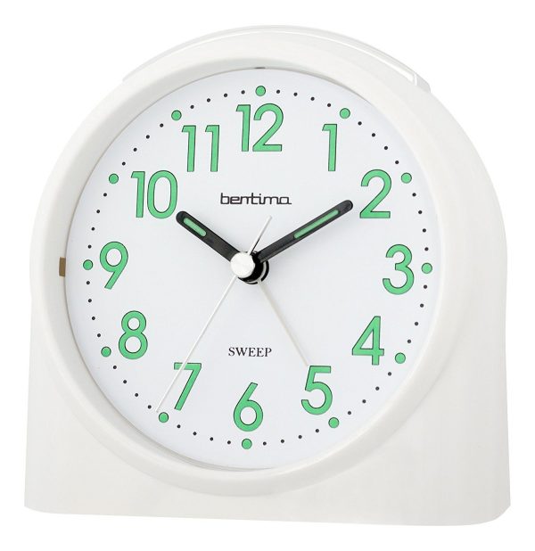 ACCTIM SWEEPER ONE WHITE SWEEP ALRAM CLOCK