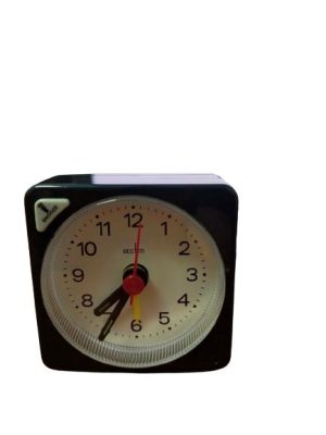 ACCTIM INGOT QUARTZ ALARAM CLOCK IN BLACK