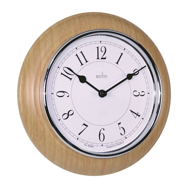 ACCTIM NEWTON NATURAL WOOD WALL CLOCK 205MM