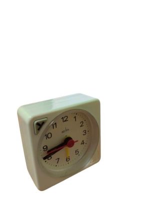 ACCTIM INGOT QUARTZ ALARAM CLOCK IN SILVER