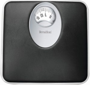 HANSON BLACK MECHANICAL BATHROOM SCALE WITH MAGNIFIED DISPLAY 120KG