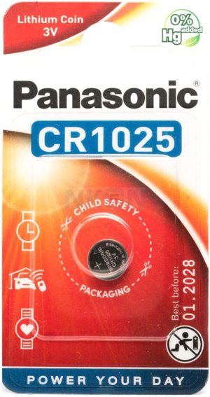 PANASONIC CR1025 LITHIUM COIN CELL BATTERY 3V
