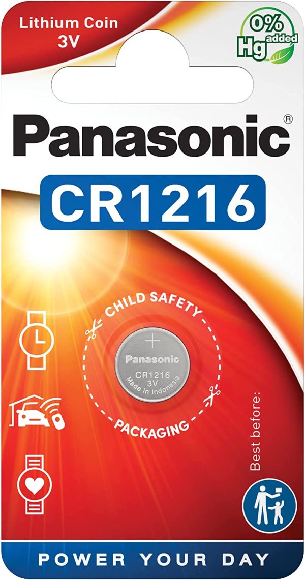 PANASONIC CR1216 LITHIUM COIN CELL BATTERY 3v