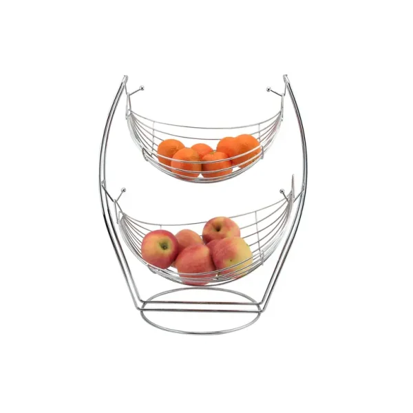 CHROME 2TIER FRUIT BASKET FB101 2