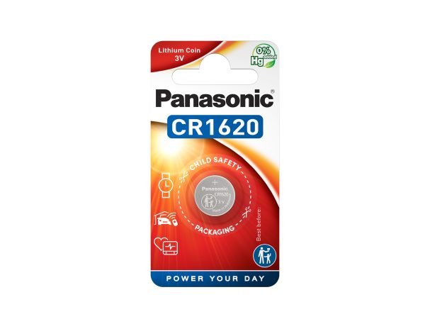 PANASONIC CR1620 LITHIUM COIN CELL BATTERY 3V