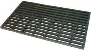 JVL ROBUSTA HEAVY DUTY RUBBER LINK ENTRANCE DOOR MAT BLACK 36 X 61 CM