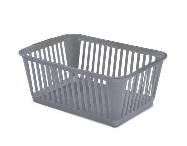 WHITEFURZE HANDY BASKET SILVER 37CM