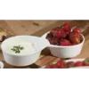 DAUBLE ROUNDD WHITE TAPAS DISHES MANGANISE4.5