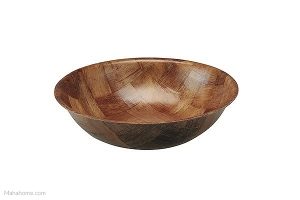 WOOVEN WOOD BOWL 15CM