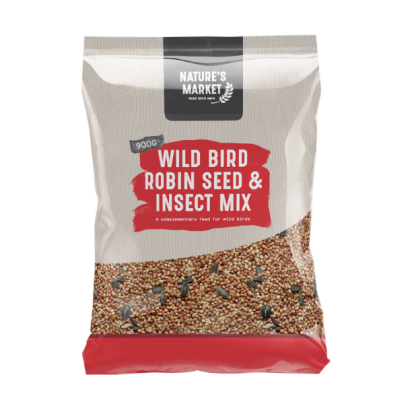 NATURES MARKET WILD BIRD FOOD ROBIN SEED AND INSECT MIX 900GM