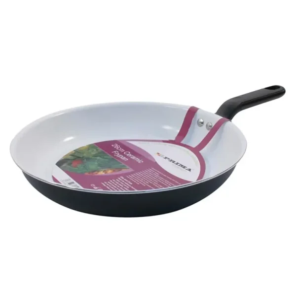 26CM CREAMIC FRYPAN 25MM WHITE