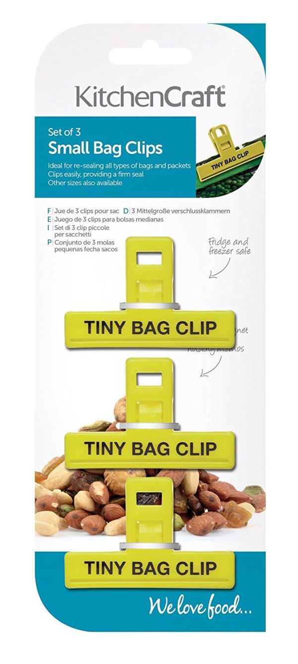 BAG CLIP 3PC PLASTIC SMALL - KITCHEN CRAFT