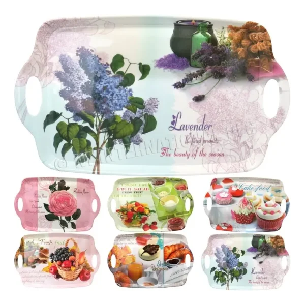 47.5 X 31 CM ASSORTED MELAMINE SERVING TRAY 20