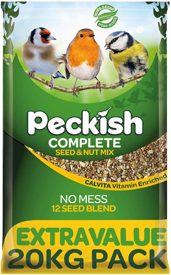 PECKISH COMPLETE SEED AND NUT NO MESS BIRD FOOD 20 KG