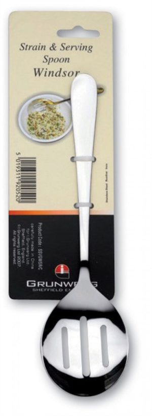 WINDSOR STRAIN & SERVING SPOON CARDED