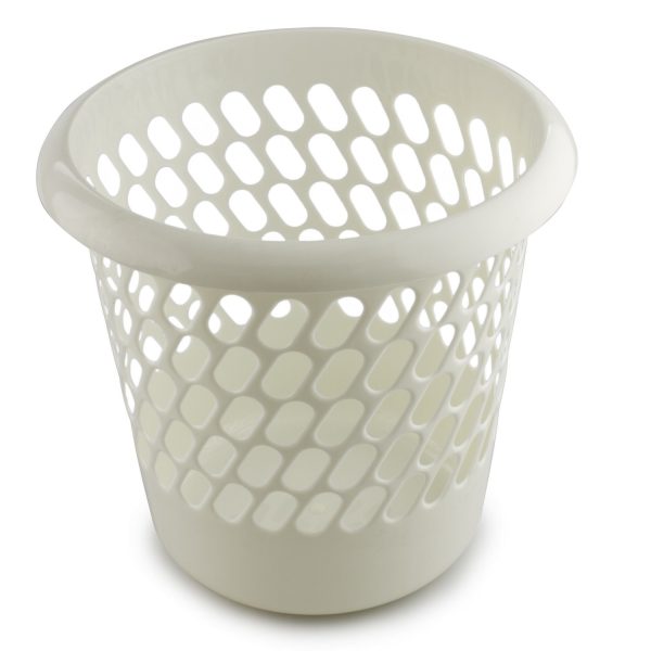 WHITEFURZE CREAM WASTE PAPER BASKET