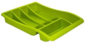 WHITEFURZE GREEN CUTLERY TRAY