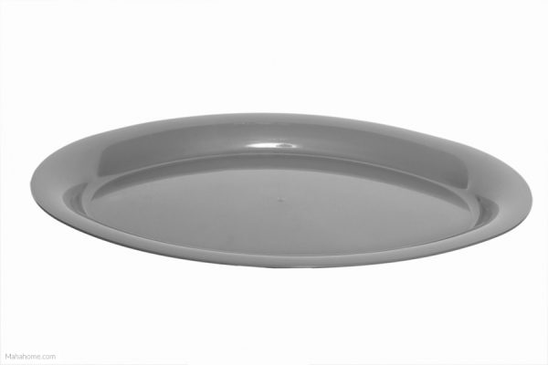 WHITEFURZE WHITE PLASTIC OVAL PLATTER 42CM