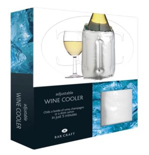 BAR CRAFT WRAP AROUND SILVER WINE COOLER