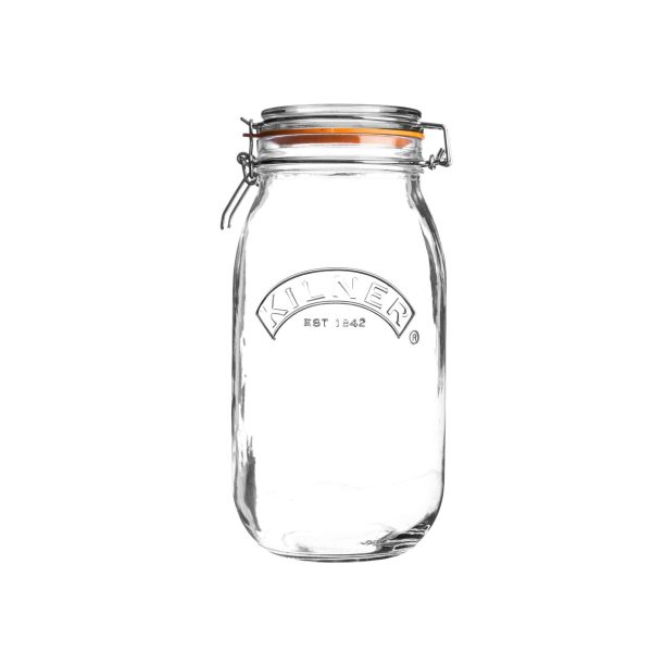 KILNER TRANSPARENT ROUND CLIP TOP JAR 2 LITRE