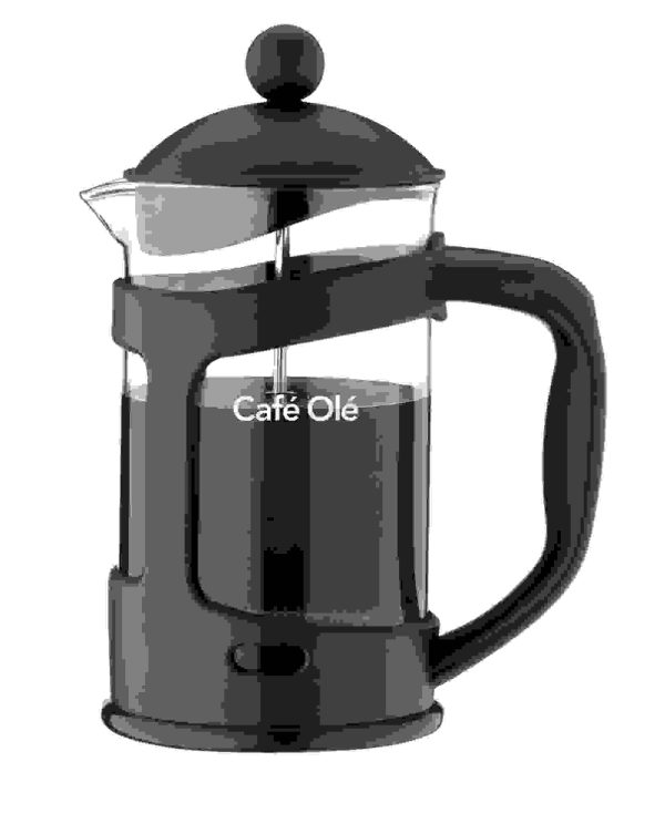 GRUNWERG CAFE OLE BLACK EVERDAY GLASS CAFETIER 8 CUP 1000ML