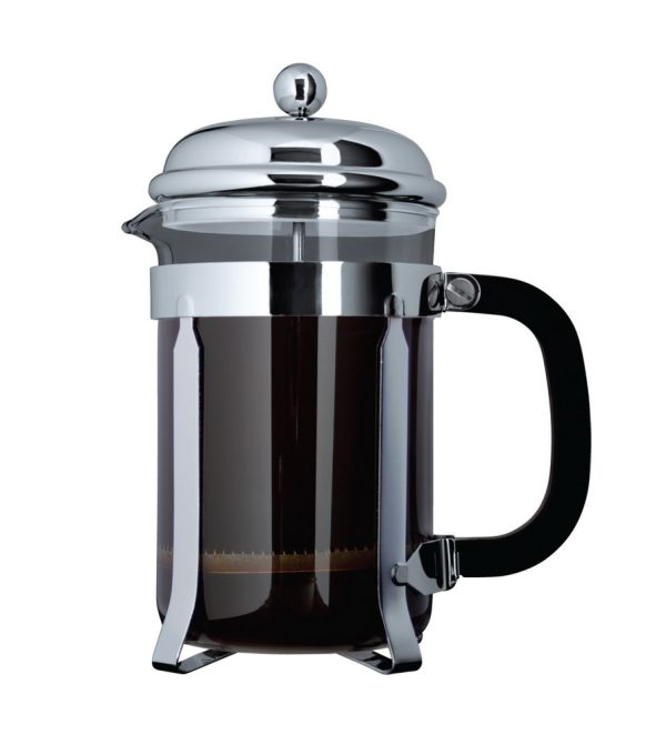 CHROME PLUNGER COFFEE MAKER 3 CUP