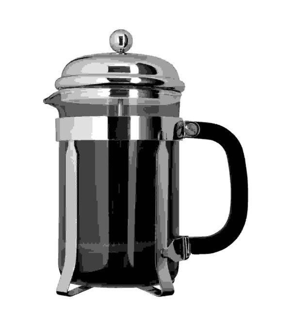 CHROME PLUNGER COFFEE MAKER 6 CUP