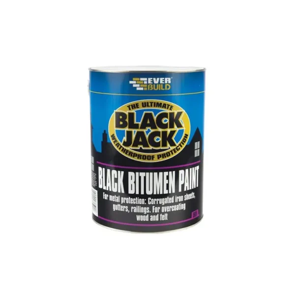 EVERBUILD BLACK JACK 901 BLACK BITUMEN PAINT 1 LITRE