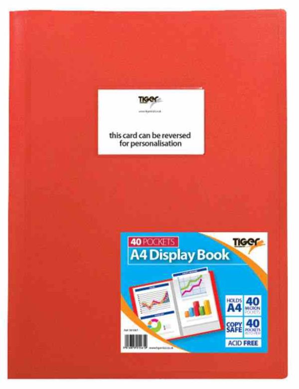 A4 40PKTS FLEXIABLE DISPLAY BOOK ASSORTED COLOURS