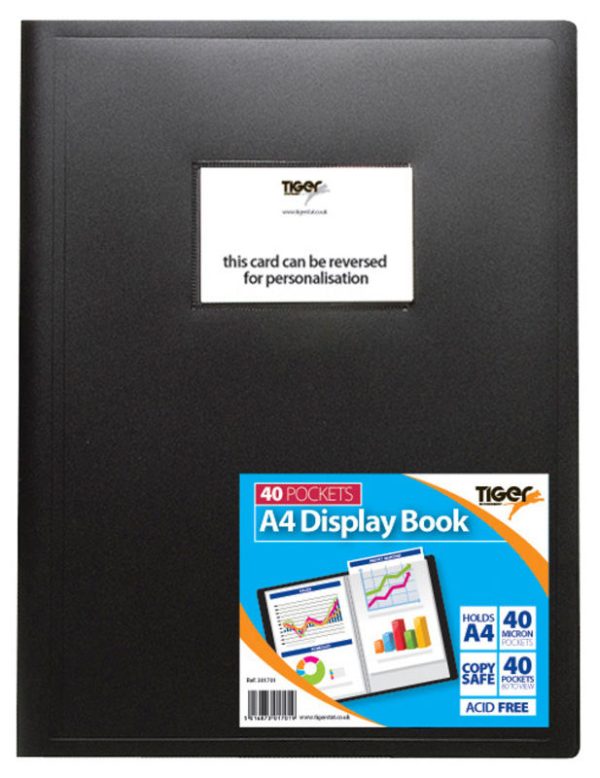 A4 40PKTS FLEXIABLE DISPLAY BOOK BLACK