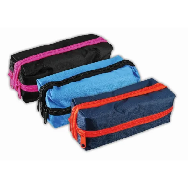 CRISS CROSS RECTANGULAR PENCIL CASE ASSORTED COLOUR