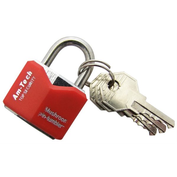 AM-TECH 25MM RHOMBIC CHROME PLATED IRON PADLOCK