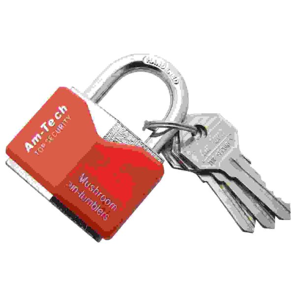 AM-TECH 40MM RHOMBIC CHROME PLATED IRON PADLOCK