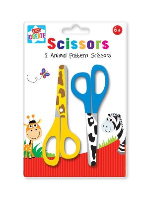 ANIMAL PATTERNS SCISSORS PACK OF 2