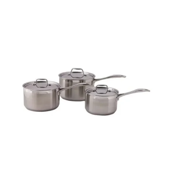 SUPREME STAINLESS STEEL SAUCEPAN 3 PIECE SET