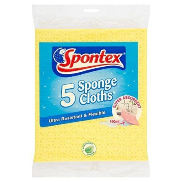 SPONTEX SPONGE CLOTHS PACK OF 5