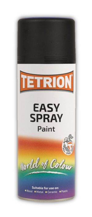 TETROSYL ALL PURPOSE EASY SPRAY PAINT SATIN BLACK 400ML